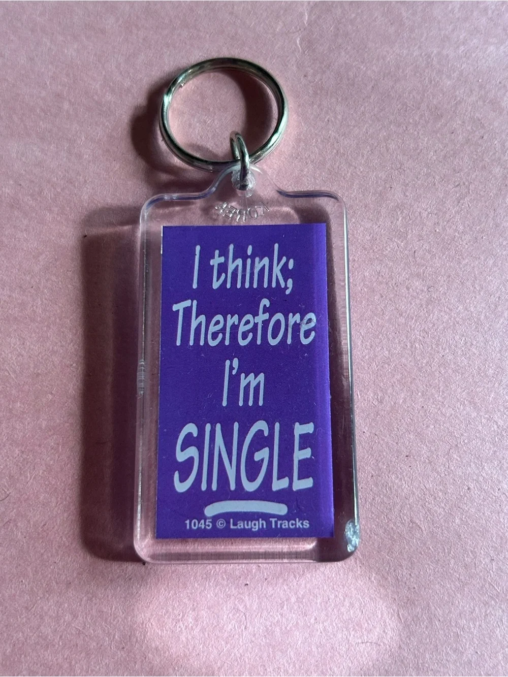 Vintage Keychain. “I think therefore I’m single “
